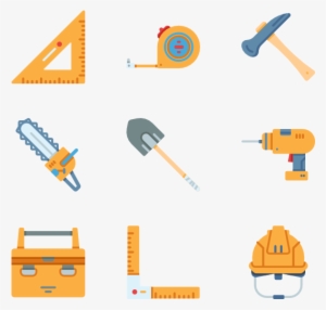 Carpenter Tools And Elements - Clip Art