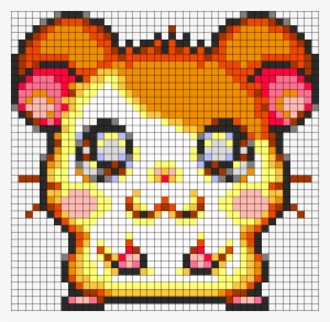 Hamtaro Ham Ham Perler Bead Pattern / Bead Sprite - Cute Hamtaro Pixel ...