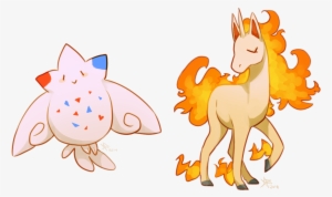 Togekiss And Rapidash - Cartoon