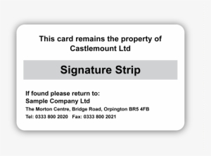 Signature Strip Card Setup 19 Back - Health And Safety Warning Signs