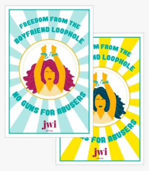 "no Guns For Abusers" Protest Poster