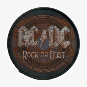 Ac/dc Official Patch Rock Or Bust Woven Sew-on Heavy - Ac Dc Rock Or Bust