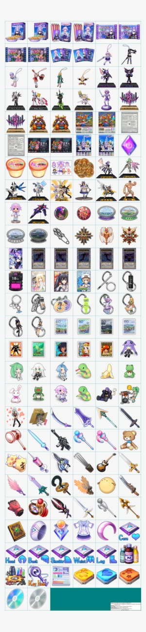 Click For Full Sized Image Item Icons - Hyperdimension Neptunia Item Icons