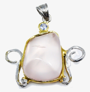 Pendant Handmade Jewelry Natural Rose Quartz 925 Sterling
