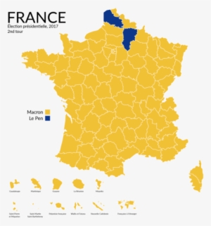 French Presidential Election, 2017, Second Round Results - French Election Map 2017