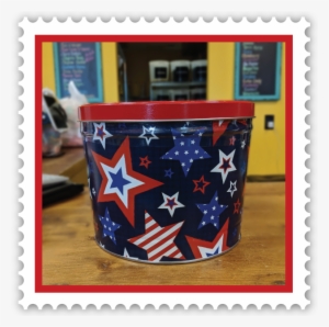 Stars & Stripes Tin 2 Gal - Postage Stamp