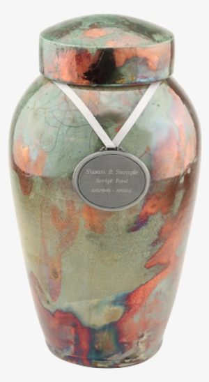 Honey Raku Ceramic Cremation Urn - Raku Urn
