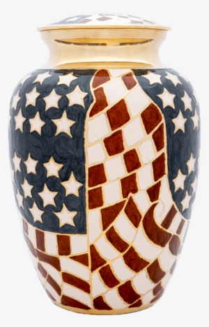 Old Glory Urn On White - Urn