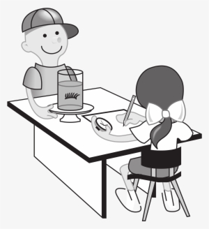 Clipart Kids At Table Doing Experiment - Assessing And Reporting The Classroom Curriculum