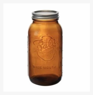Ball Wide Mouth Half-gallon 64oz Amber Glass Mason - Mason Jar