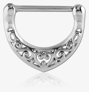 Étrier De Téton Acier Clicker Blason - 1.6/14 Mm