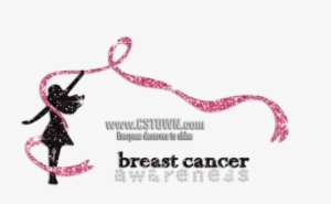 Glitter Flying Pink Ribbon For Breast Cancer - Pink Ribbon