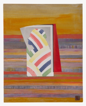 Lookout, 2016, Paper Collage And Watercolor, 20" X - Motif