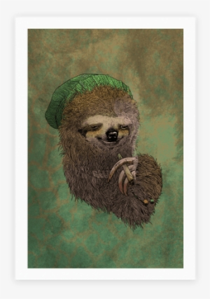 Dank Sloth Poster - Sloth Hitting A Joint