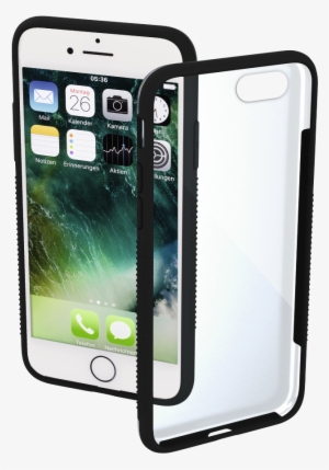 "frame" Cover For Apple Iphone 7/8, Transparent/black - Hama Ultra Slim Case Cover For Iphone 7 Colour: Blue