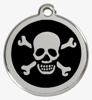 Product Codes - Red Dingo Dog Collar Tag Skull Design Black