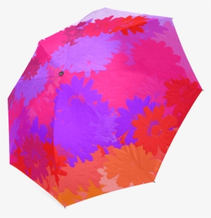 Purple, Pink And Orange Flowers - Purple