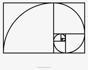 Golden Ratio Coloring Page - Fibonacci Spiral