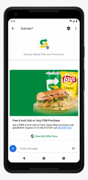 For Example, Subway Along With Messaging Partner Mobivity - Sms