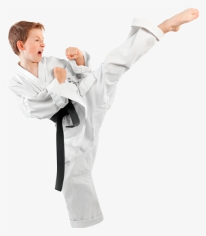 Kid Front Kicking In Albuquerque - Child Karate Png