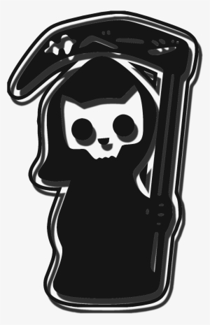 Image Of Getsavage Reaper Cat Diecut Decal - Mobile Phone Case