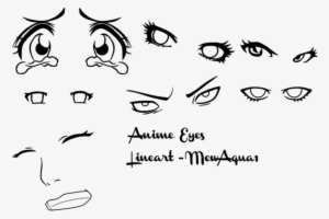 Lineart Manga - Anime Eyes Line Art