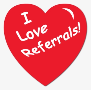 "i Love Referrals" Heart Shape Stickers - Love Referrals