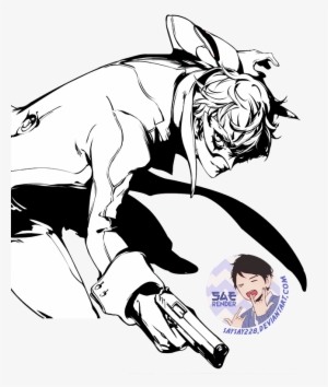 Persona 5 Protagonist Render By Saysay228 On Deviantart - Coloring Persona 5 Black And White