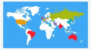 Fruity World Map - Map Of Where Pineapples Grow