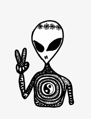 Alien Zentangle - Girls Trippy Stickers