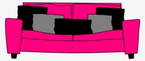 Black Gray Pillows Clip Art At Clker - Cartoon Couch With Pillows