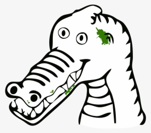 Jpg Black And White Download Black And White Panda - Cartoon Crocodile Png Black And White