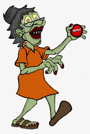 Cartoon - Zombie Librarian Clipart
