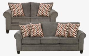 Simmons Upholstery 1647-02 Albany Pewter 70" Loveseat