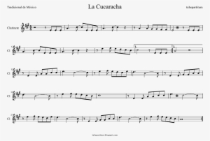 Tubescore Sheet Music Crockroach Song La Cucaracha - Mexican Songs Alto Sax