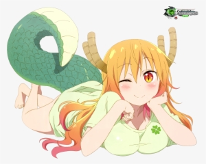 Anime Tohru Blonde Horns Tail Yellow Eyes Legs Barefoot - Tohru Maid Dragon Boobs