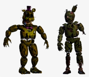 Nightmare Fredbear Ucn Based And Scraptrap Fnaf Springtrap