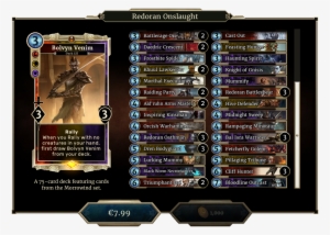 Redoran Onslaught Deck 2 - Elder Scrolls Legends Dagoth's Might