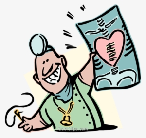 Doctor With X-ray Royalty Free Vector Clip Art Illustration - Tecnico De Imagen Para El Diagnostico