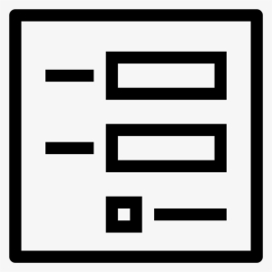 This Looks Like A Square With Several Objects In The - Form Icon Png