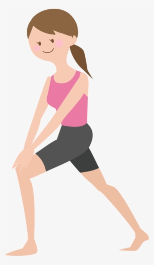 Stretching Human Leg Thigh Muscle Leg Cramps - Stretching Girl Clipart