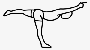 Man Standing On Right Leg Stretching Leg And Arms Comments - Figure Drawing