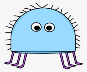 Hairy Blue Bug Clip Art Image - Clip Art