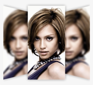 Repeated Blurred On The Sides Png - Women Synthetic Wigs Brown Mixed Blonde Capless Short