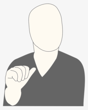 Faceless - Person Pointing At Himself Clipart