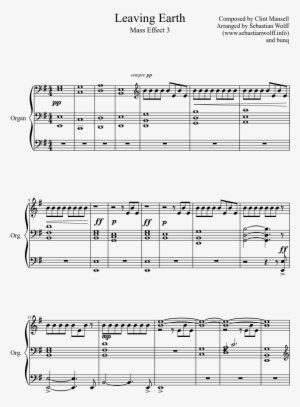 Leaving Earth Sheet Music Composed By Composed By Clint - Mass Effect 3 Leaving Earth Piano