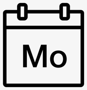 A Square With The Capital Letter M Lower Case O Inside - Calendar Icon Png