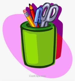 Cup Of Pencils Collected Over Years Royalty Free Vector - Craft Supplies Clip Art