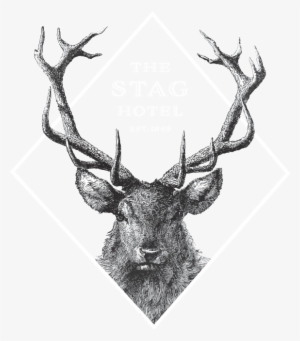 Stag Logo Full White