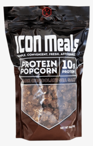 Dark Chocolate Sea Salt Power Popcorn By Icon Meals - Icon Meals Protein Popcorn - Dark Chocolate Sea Salt